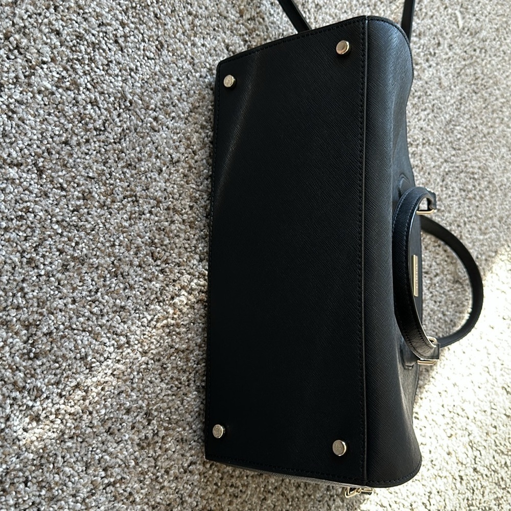 kate spade new york Laurel Way Leather Reiley Satchel, Black, Like New - Picture 4 of 12